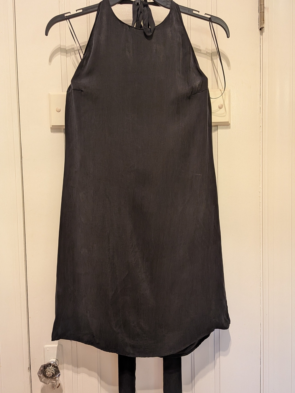 Zara Black Backless Halter Slip Dress